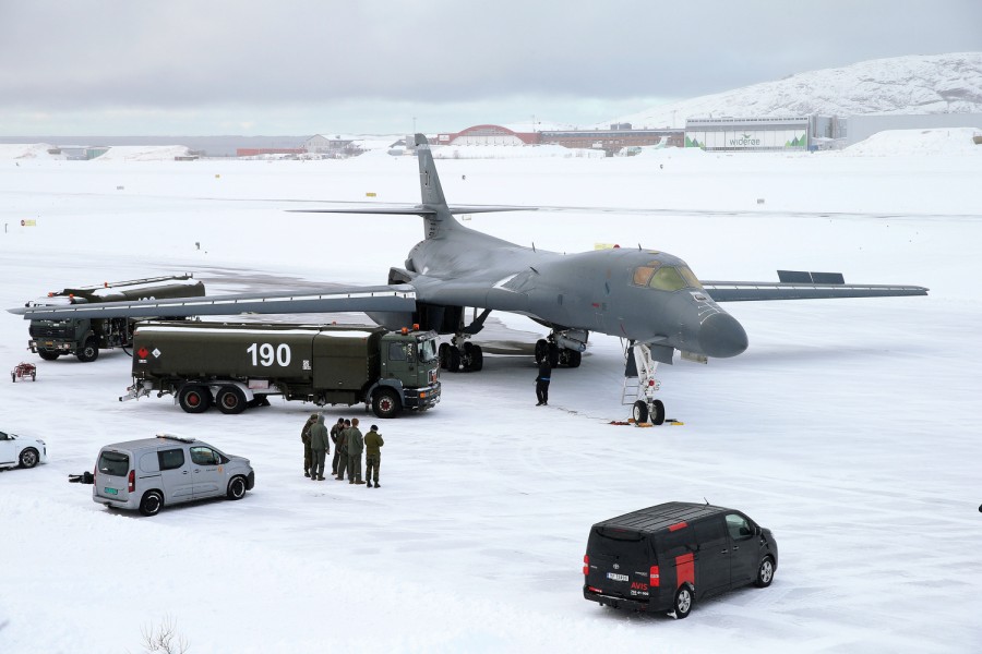 Un B-1B Lancer sur la base de Bodø en Norvège (© Norwegian Defense Forces)